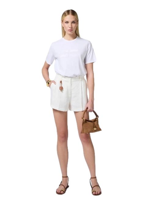 Jersey T-shirt with embroidered logo and rhinestones ELISABETTA FRANCHI | sweaters | MA00251E2270